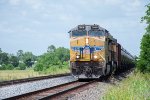 UP 7969 leads a tank car train west on the Houston Sub 